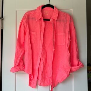 NWT Lilly Pulitzer Seaview Button Down in Sunrise Coral